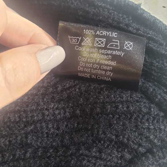 Boy London black knitted beanie - Picture 3 of 3